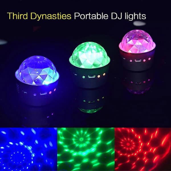 Mini Diskokule Lys, Stemmekontroll Disko Party Lys Scenebelysning Effekt Dj Strobe Ball Zekai