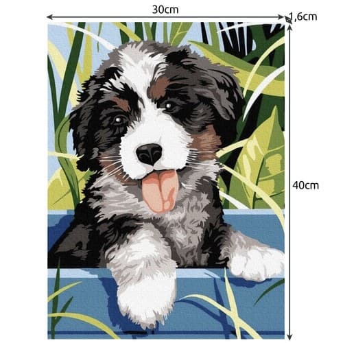 Mal efter tal-sæt - 40x30cm – Hund