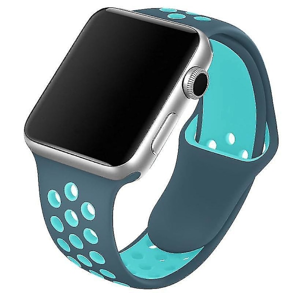 S 38mm Silikonarmband Lämpligt För Apple Watch Andningsbart Armband (set 14)