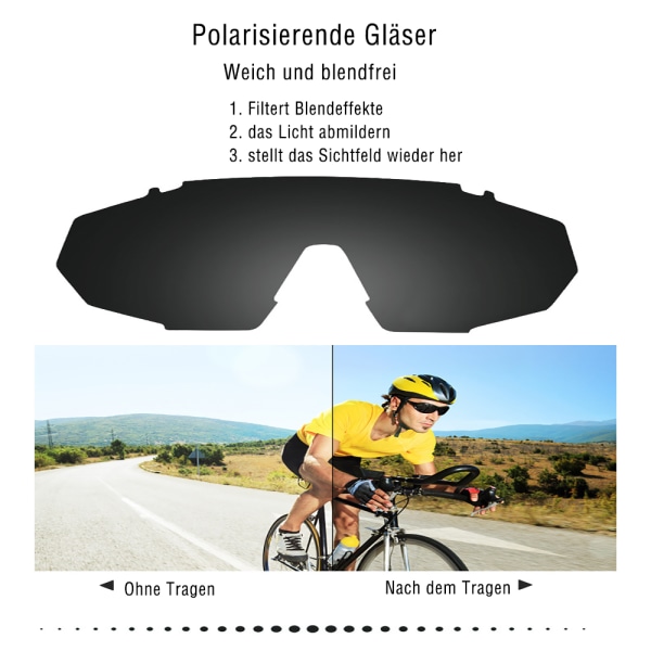 Fargeskiftende sykkelbriller Sykkeltilbehør Utendørs sportsbriller Black