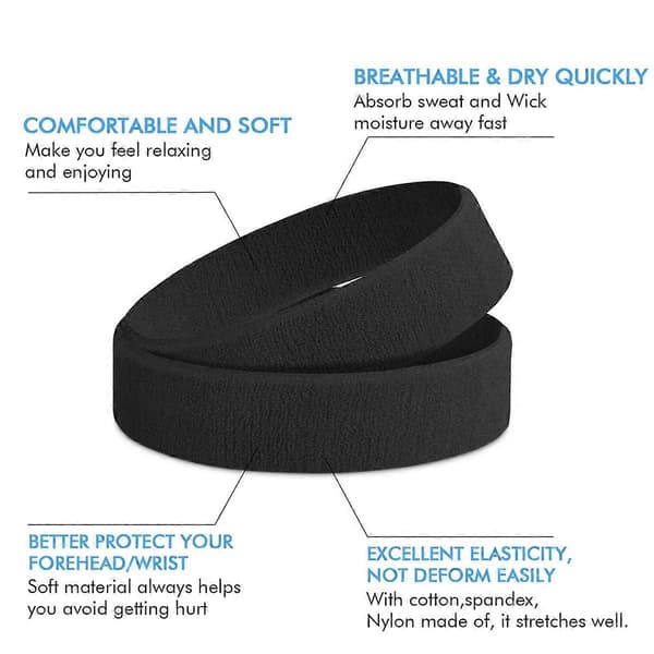 3-pack Svettavvisande Sportpannband