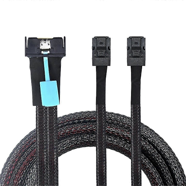 MCIO 8i - 2 X SFF 8643 -kaapeli PCIE Gen5 MCIO 8X - Mini SAS HD SFF 8643 -nopea kaapeli palvelimille ja datakeskukselle 0,5M