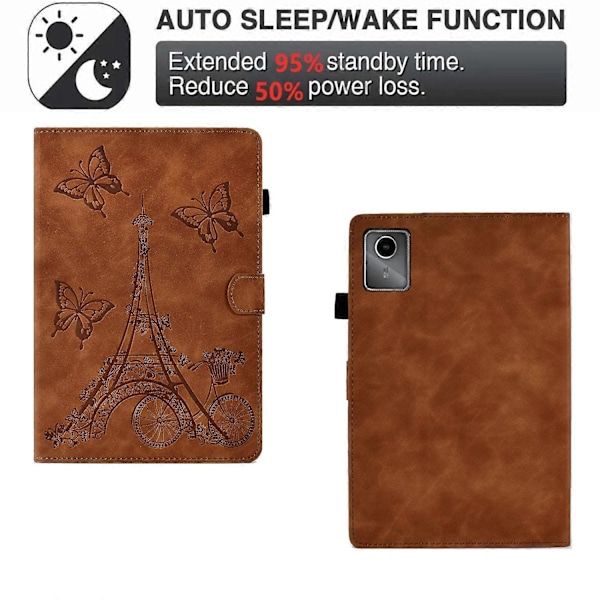 Tower Präglat Läder Smart Tablet Fodral För Lenovo Tab M11 / Xiaoxin Pad 11 2024
