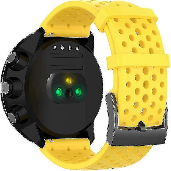 Nytt silikonarmband Sportarmband för Suunto 9 & Suunto 7-Gul L(24mm)