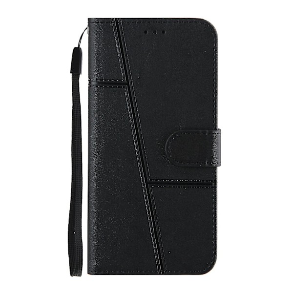Nyt kompatibelt med Xiaomi Mi 11i etui læder folio cover pung magnetisk premium etui - Sort
