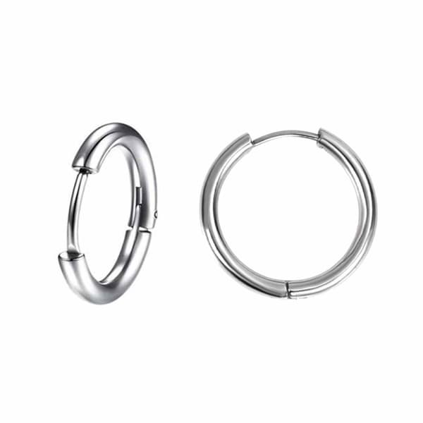 2-pack örhängen näsring piercing smycken ring metall silver