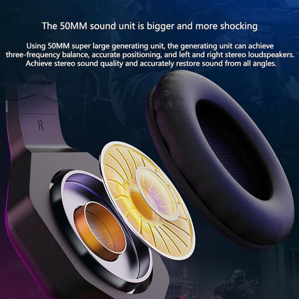 Pelikuulokkeet Surround Sound -kuulokkeet melua vaimentavalla mikrofonilla