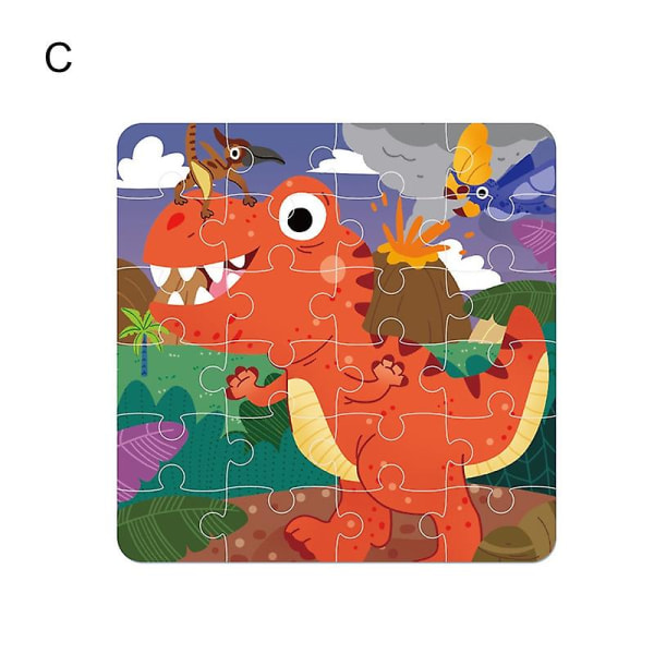 Matchande pusselspel Hand-öga-koordination Kognitiv förmåga Böjsäkra Djurmatchande pussel Leksaker för barn B