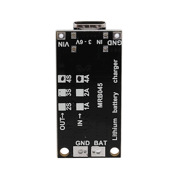 4s Typ-c Till 16.8v Step-up Boost Polymer - Laddarmodul För 7.4v 11.1v 14.8v 18650(4s 4a)