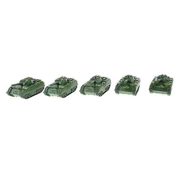 5 stk. Militær Tank Model 12cm til Sandbord Panser Dekoration Børnelegetøj