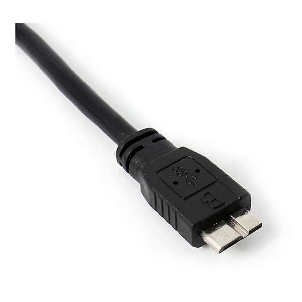 En Micro USB B 3.0 Y-Kabel til Ekstern Harddisk - Sort