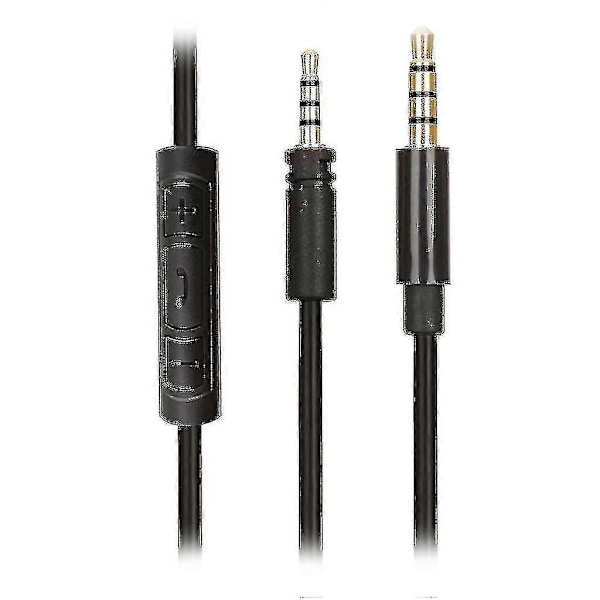 1,8 m kabel til Sennheiser Momentum 2.0 med lydstyrkekontrol og mikrofon - Inline ledning - Sort 12