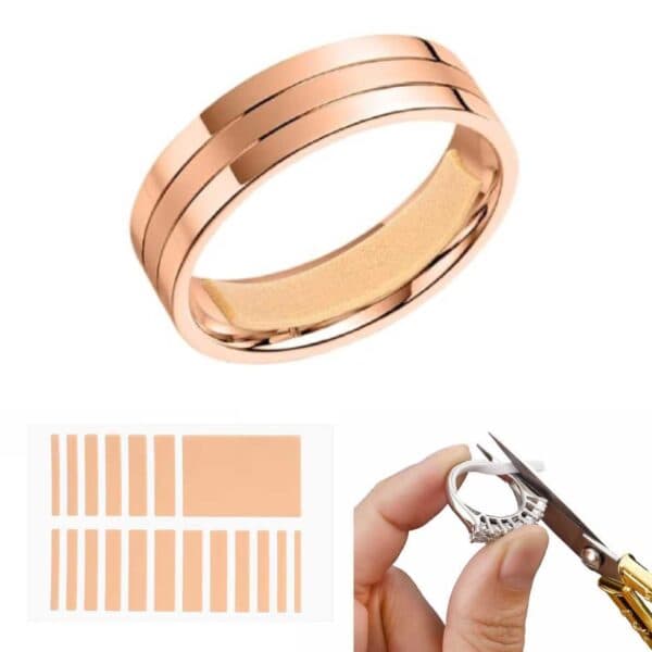 Justera ringstorlek – 17-pack ringstorleksjusterare beige