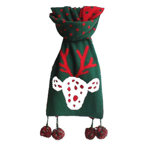 Pom Poms Fransar Halsduk Jul Rensa Polka Dot Halsduk Halsvärmare Halsduk Ändra