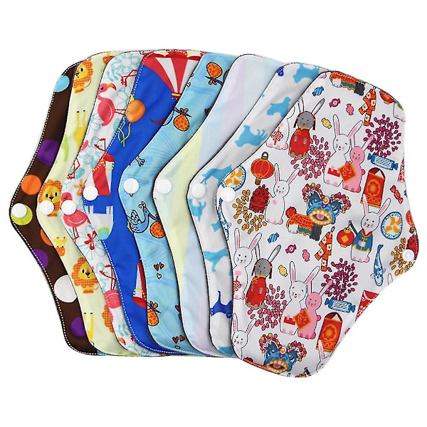 Menstrual Pad Non-slip Washable Reusable Ultra Water Absorbent Bamboo Panty Liner for Women-ZZY