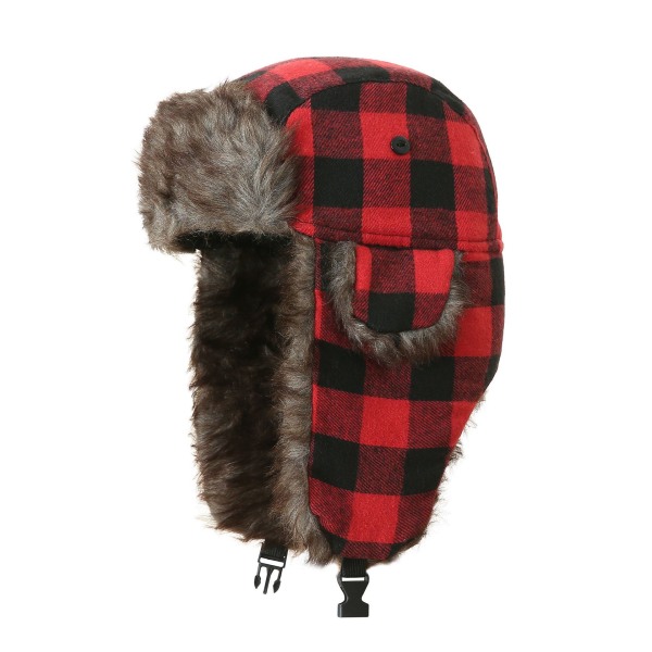 Pilot hat Russian hat winter hat  plaid autumn and winter hat with earmuffs  windproof cold and warm