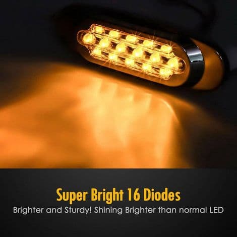 4 stk - 16 LED galvaniserte sidemarkeringslys, 12-24V baklys, asiatisk lastebilkonvertering