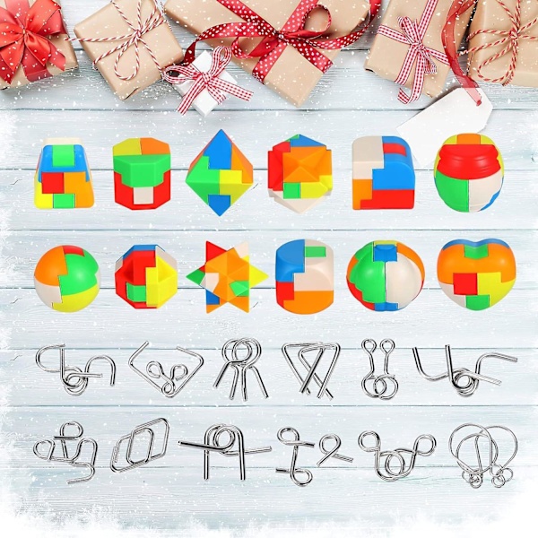 24 Julekalender Puslespil 2023 Jule Nedtælling Kalender Puslespil Spil Advent Kalender Blind Box