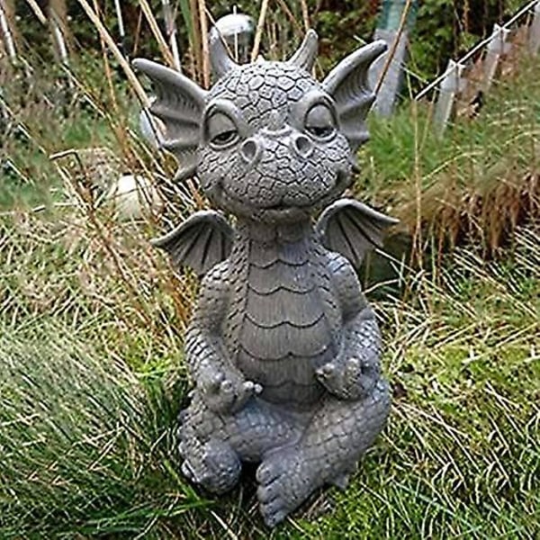 Meditera och meditera drake harts hantverk prydnad trädgård staty trädgård dekoration staty
