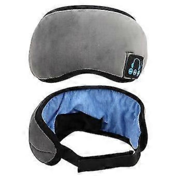 Bluetooth Trådlös Sömnmask med Inbyggda Hörlurar - Grå Tvättbar Sovmask