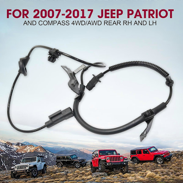 2 stk. Bageste RH & LH Hastighedssensor Til 2007-2017 Jeep Patriot og Compass 4WD/AWD