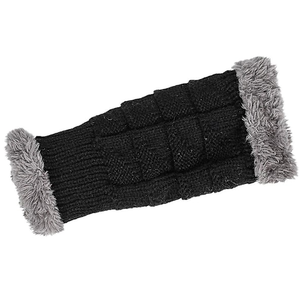Fingerløse Fuzzy Strikkhansker Berøringsskjerm Arm Håndledd Vinter Håndvarmer Halve Vanter Gaver