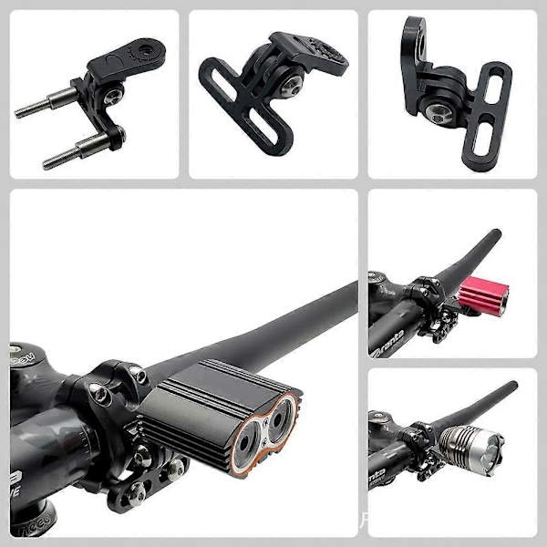 Cykel Forlygte Montering Adapter til Styrmontering Cykling Forlygte LED Lampe Holder Beslag Kamera T