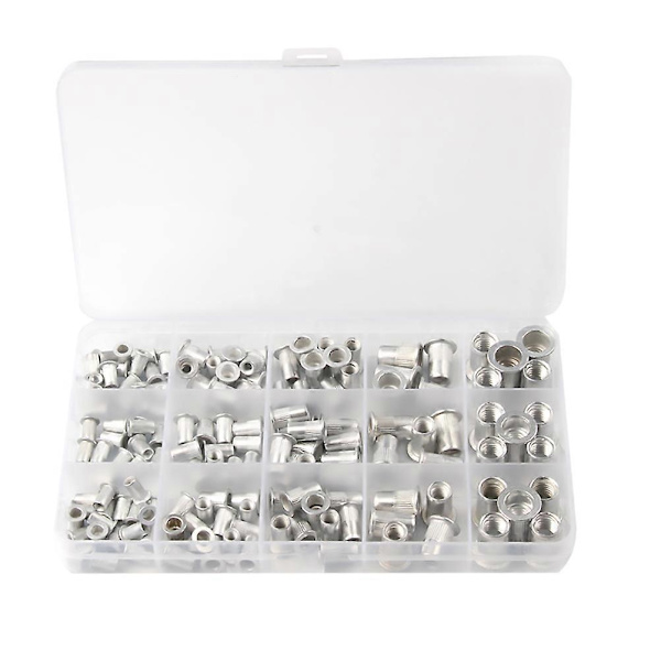 150 st Rostfria Nitar Rostfri Nitmutter Hål Nitmutter Rostfria Nitmuttrar Aluminium Nitmuttrar