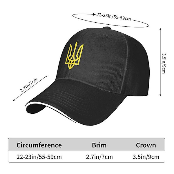 Muodi Ukrainan lippu Ukrainan unisex-lippis aikuisille, säädettävä isän hattu, miehille ja naisille, hip hop Khaki
