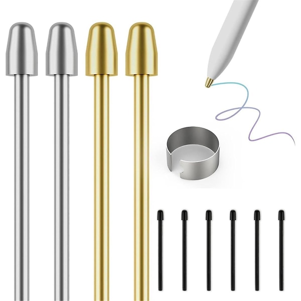 Merkintäkynän kynän kärjet merkittävään 2, merkittävään 2 kynän kärkeen, joissa on kärkien poistotyökalu, metallikärjet/kärki