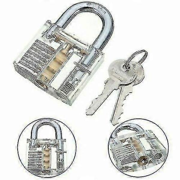 15 stk Transparent Hengelås Treningslås Øvingslås Nøkkelstyrt Lås Treningsferdighet Plukk