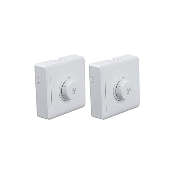 Sett med 2 takviftehastighetskontrollbrytere, 220V 10A, for 300W dimmer