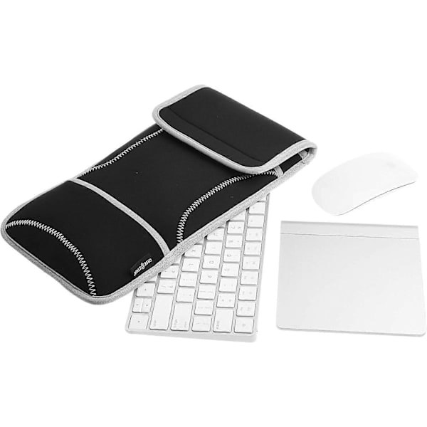 3-lagers Bärbar tangentbord och musväska, Reseväska för Apple Magic Keyboard och tillbehör