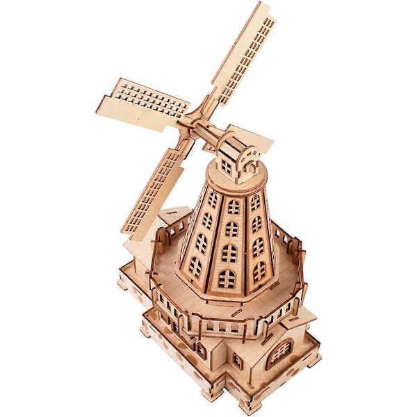 3D Træpuslespil Hollandsk Vindmølle Model