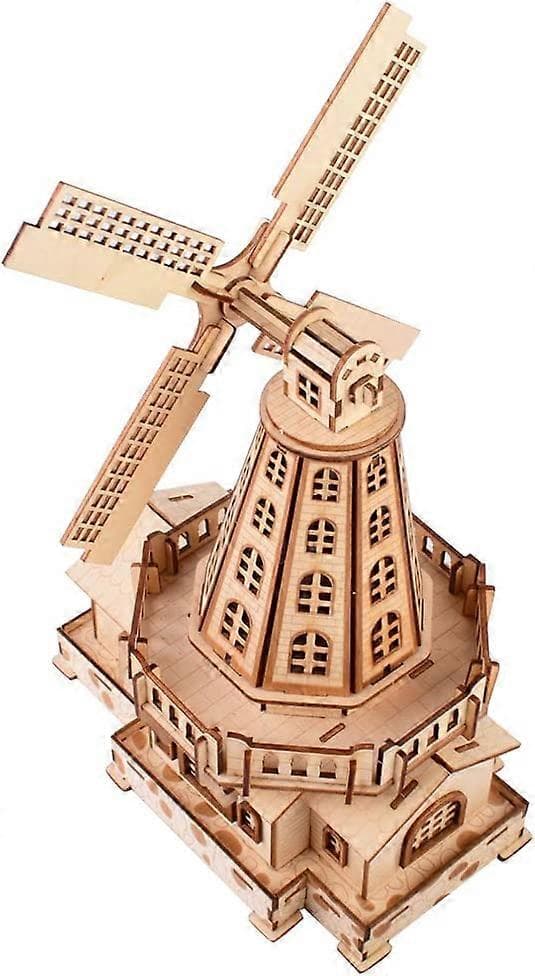 3D Trepuslespill Nederlandsk Vindmølle Modell