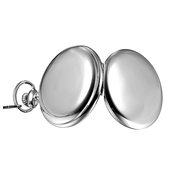 Klassisk Slät Vintage Herrfick klocka Julgåva (Silver)