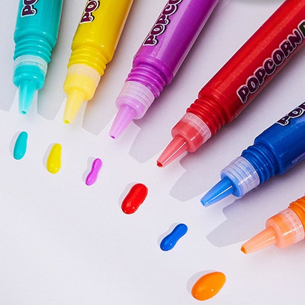 Julklappar DIY Bubble Popcorn Ritpennor, magic Puffy Pens Color Paint Pen, puffy Bubble Pen