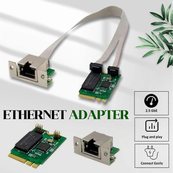 M.2 Gigabit Lan -sovitin 2.5G/1000/100Mbps RJ45 Verkkokortti (M.2 A+E NIC 2.5G) jy