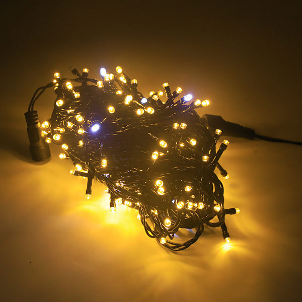 Halloween-liitäntävalot lämpimän keltaiset LED-valot, 20M 200 LED-vedenpitävät ulko- ja sisävalot, joulukuusen valot Warm White