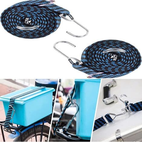 2-pak elastiske bagagestropper, elastiksnore med kroge, 1m justerbare elastiksnore, til camping, biler, havearbejde, he