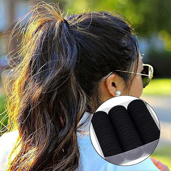 Sømløse Hårelastikker, Vaskbare Hygiejniske, Ingen Mærker Scrunchies, Til Kvinder Og Piger, Bløde Og Fleksible, 100 Stykker, 4,2 Cm Diameter, 9 Mm Tykkelse,