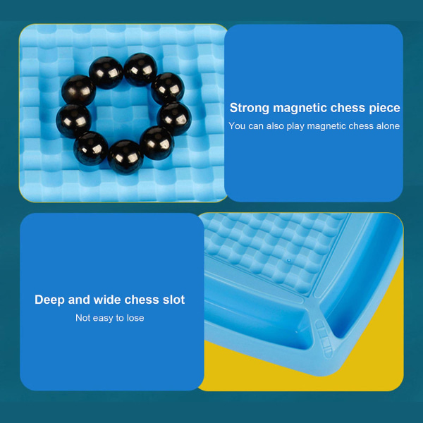 Magnetisk set, magnetiskt spel Magnetiskt schackspel med stenar