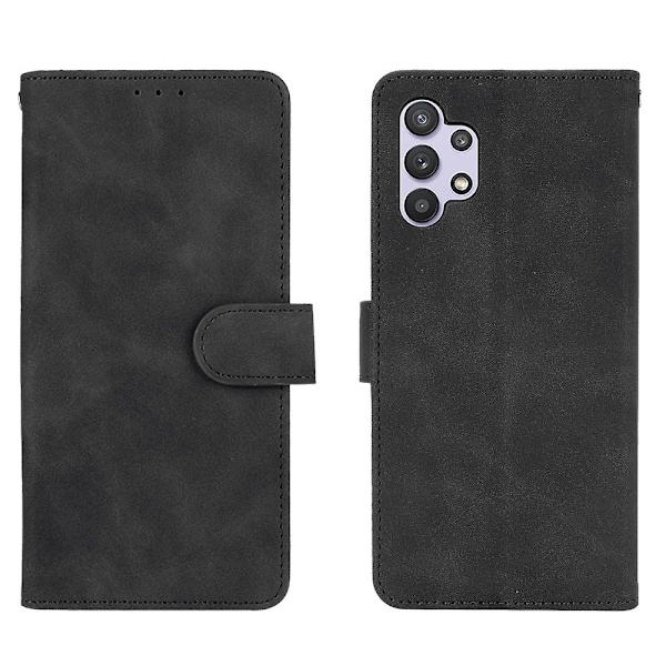 Skin-touch Beskyttende Lær Flip Shell for Samsung Galaxy A32 5G/M32 5G Lommebok Stativ Deksel