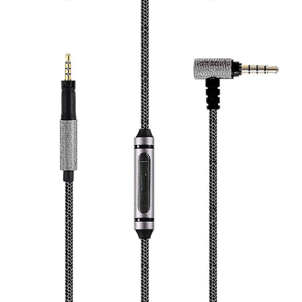 Udskiftningslydkabeltråd til Sennheiser Momentum On Ear Weave Headsetkabel med mikrofon 3,5 mm til 2,5 mm