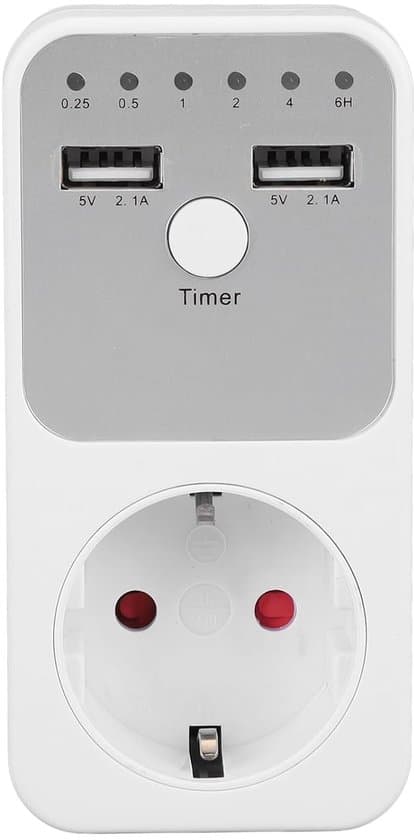 Smart timer-tilkobling - Dobbel kontroll - Administrer enheter - Med 2 USB-porter
