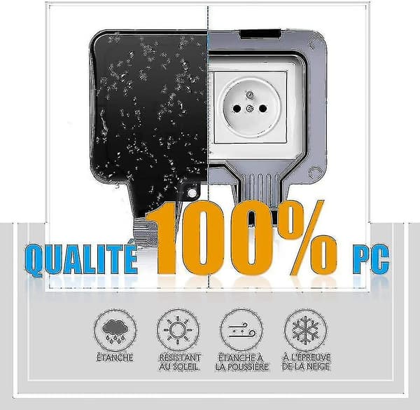 Dobbel utendørs stikkontakt IP66
