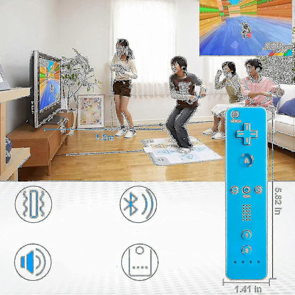 Rosa Wii Remote Kontroll För Wii Och Wii U Konsol
