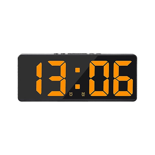 Smart Stor Digital Väggklocka App-kontroll Tid/datum/&ljudaktivering Och Nedräkningsfunktion Kontinuerlig Ljusstyrka Och Volymalarm Med Snooze-funktion