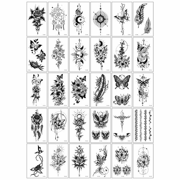 Chica midlertidige tatoveringer - 30 unike design