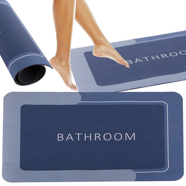 Badrumsmatta / Snabbtorkande & Halkfri - 58x38cm - Rektangulär